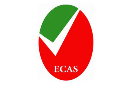 Os produtos abrangidos pela certificação de registo do ECAS devem ser assinalados com o logotipo do ECAS e o número NB