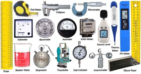 Componentes e subconjuntos de equipamento elétrico para controlo de medições de uso laboratorial